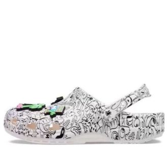 Saboți Crocs x Steven Harrington Classic „Quickstrike – White Black” 208145-103