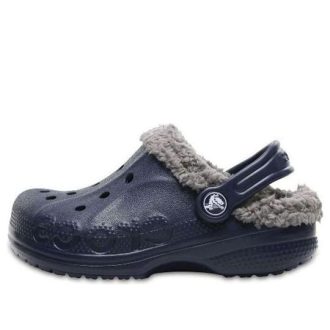 Saboți cu căptușeală Baya Crocs (GS) „Navy Grey” 11745-46U