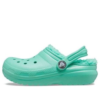 Saboți cu căptușeală Crocs (GS) Classic „Turquoise” 203506-3U3