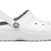Saboți cu căptușeală Crocs (GS) Classic „White Grey” 207009-10M