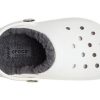 Saboți cu căptușeală Crocs (GS) Classic „White Grey” 207009-10M