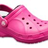 Saboți cu căptușeală Crocs (GS) Ralen „Candy Pink Black” 16245-6X1