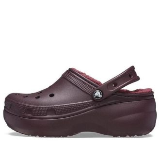 Saboți cu căptușeală cu platformă Crocs (WMNS) „Dark Cherry” 207938-6WD