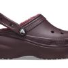 Saboți cu căptușeală cu platformă Crocs (WMNS) „Dark Cherry” 207938-6WD