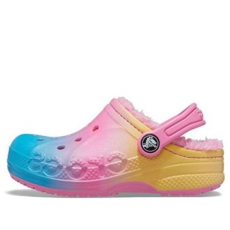 Saboți cu căptușeală imprimați Baya Crocs (GS) „Pink Lemonade Multi” 205888-6SO