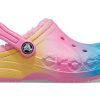 Saboți cu căptușeală imprimați Baya Crocs (GS) „Pink Lemonade Multi” 205888-6SO