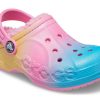 Saboți cu căptușeală imprimați Baya Crocs (GS) „Pink Lemonade Multi” 205888-6SO