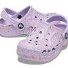 Saboți cu imprimeu sezonier Crocs (GS) Baya „Mov” 206180-530