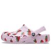 Saboți cu imprimeu sezonier Crocs (GS) Baya „Pink Red” 207657-6GD