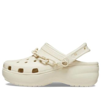 Saboți cu lanț cu platformă Crocs (WMNS) „Bone” 209022-2Y2