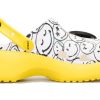Saboți cu platformă clasică Crocs (WMNS) x Smiley World Charm „Yellow White” 207980-94S
