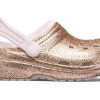Saboți cu sclipici cu căptușeală Crocs (GS) „Gold Pink” 207462-2UB