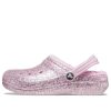 Saboți cu sclipici cu căptușeală Crocs (GS) „roz” 207462-6S0
