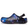 Saboți Galaxy Crocs (GS) Baya căptușiți cu curea fuzzy „Black Multi” 207654-0C4