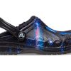 Saboți Galaxy Crocs (GS) Baya căptușiți cu curea fuzzy „Black Multi” 207654-0C4