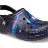 Saboți Galaxy Crocs (GS) Baya căptușiți cu curea fuzzy „Black Multi” 207654-0C4
