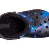 Saboți Galaxy Crocs (GS) Baya căptușiți cu curea fuzzy „Black Multi” 207654-0C4