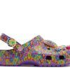 Saboți Lisa Frank x Classic „Neon Purple Multi Hearts”