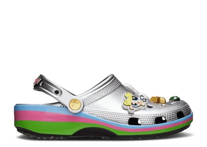 Saboții The Powerpuff Girls x Classic „Metallic Silver” Saboții The Powerpuff Girls x Classic „Metallic Silver”