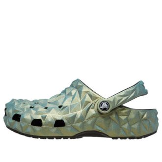 Sabot Crocs Classic Iridiscent Geometric „Verde” 209841-001