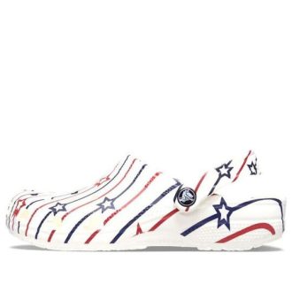 Sabot Crocs Classic Stars and Stripe „White Multi” 208877-94S