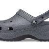 Sabot Crocs (WMNS) Classic Platform Glitter II „Negru” 207770-001