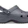Sabot Crocs (WMNS) Classic Platform Glitter II „Negru” 207770-001
