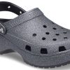 Sabot Crocs (WMNS) Classic Platform Glitter II „Negru” 207770-001