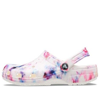 Sabot grafic Crocs (WMNS) Classic Tie Dye „Garnet & Multi” 205453-6TS