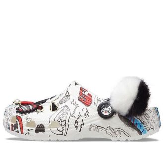 Sandale albe unisex Crocs Disney x Crocs Pattern 207401-100