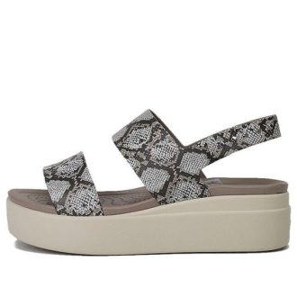 Sandale casual Crocs (WMNS) Brooklyn cu talpă groasă, gri 206453-93T