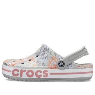 Sandale Crocs Bayaband Beach gri deschis Flowers 206232-0GN