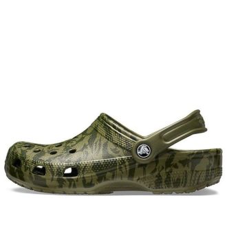 Sandale Crocs Classic Clog Camouflage Printing Beach Army Green 206454-309