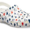 Sandale Crocs Classic Clog Printing Alb Albastru 206053-94S Sandale Crocs Classic Clog Printing Alb Albastru 206053-94S
