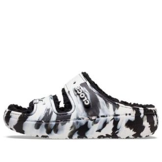 Sandale Crocs Classic Cozzzy Marbled „Black White” 207907