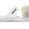 Sandale Crocs Classic Fur Sure cu 2 bretele „Albe” 207405-100