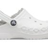 Sandale Crocs (GS) Classic Clog Stay Warm, ușoare, alb, gri „White Light Grey” 205977-11H