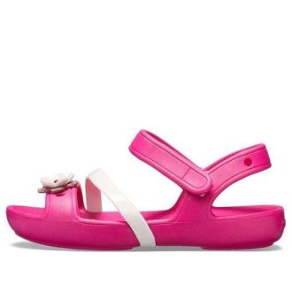 Sandale Crocs (GS) Lina Flower Charm cu vârf rotund „roz” 205530-6X0