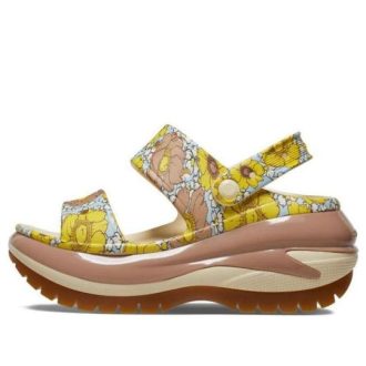 Sandale Crocs Mega Crush Retro Floral „Vanilla Cork” 208966-1LQ