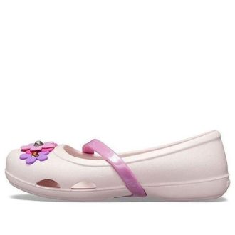 Sandale Crocs (PS) Lina Charm Flat Flowers roz pal 205529-6PI