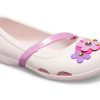 Sandale Crocs (PS) Lina Charm Flat Flowers roz pal 205529-6PI