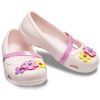 Sandale Crocs (PS) Lina Charm Flat Flowers roz pal 205529-6PI