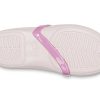 Sandale Crocs (PS) Lina Charm Flat Flowers roz pal 205529-6PI