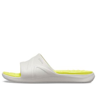 Sandale Crocs Reviva Broad Strap cu vârf rotund „Galben Alb” 205546-1CC
