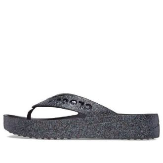 Sandale Crocs (WMNS) Baya Platform Glitter Flip „Negru” 208463