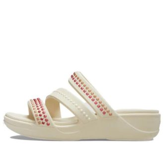 Sandale Crocs (WMNS) Boca Gems Srappy Wedge „White Red” 209293
