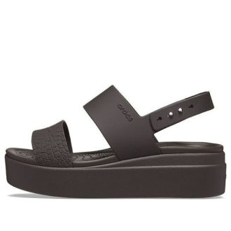 Sandale Crocs (WMNS) Brooklyn Croco Low Espresso „Maro” 208585-206