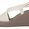 Sandale Crocs (WMNS) Brooklyn ușoare, gri ciment, „gri” 206222-16T
