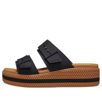Sandale Crocs (WMNS) Brooklyn Woven cu cataramă „Black Brown” 209978-001