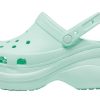 Sandale Crocs (WMNS) Classic Clog Retro cu talpă groasă, verde mentă 206302-3TI
